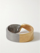 Maison Margiela - Logo-Engraved Gold and Silver-Tone Ring - Gold