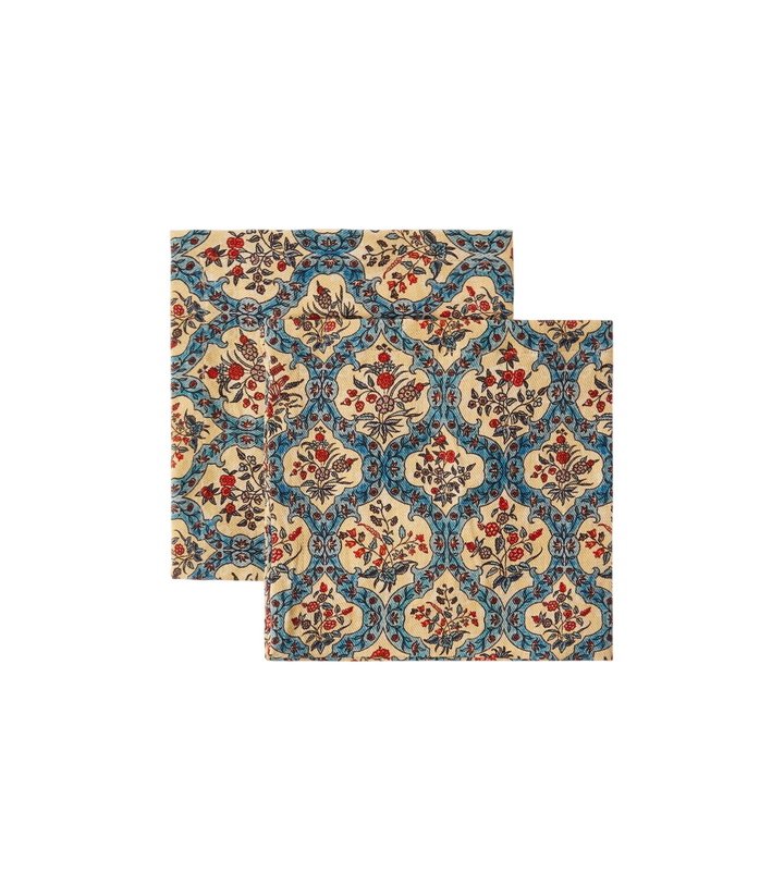 Photo: The House of Lyria Hoya set of 2 floral linen napkins
