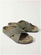 TOM FORD - Wicklow Leather and Suede Sandals - Green