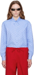 Gucci Blue GG Supreme Shirt