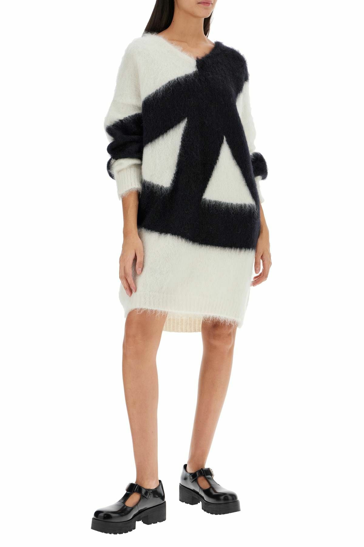 MOSCHINO brushed knit dress White Moschino