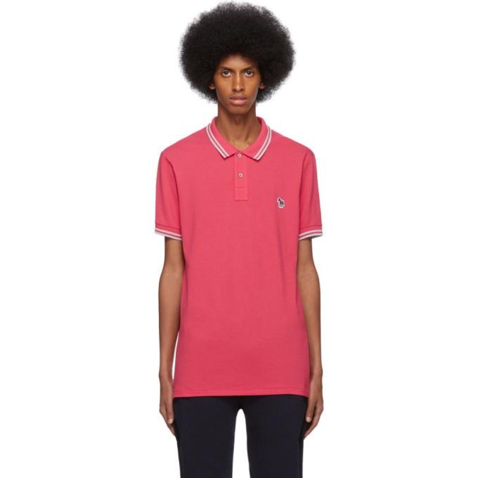 Photo: PS by Paul Smith Red and Grey Zebra Polo