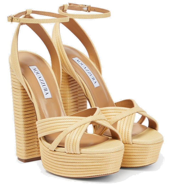 Photo: Aquazzura Sundance Plateau 140 platform sandals