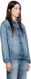 Calvin Klein Blue Halo Selvedge Elongated Trucker Denim Jacket