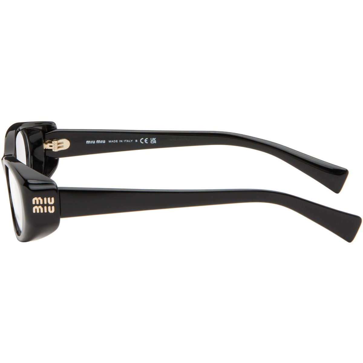 Miu Miu Eyewear Black Oval Glasses
