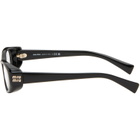 Miu Miu Eyewear Black Oval Glasses