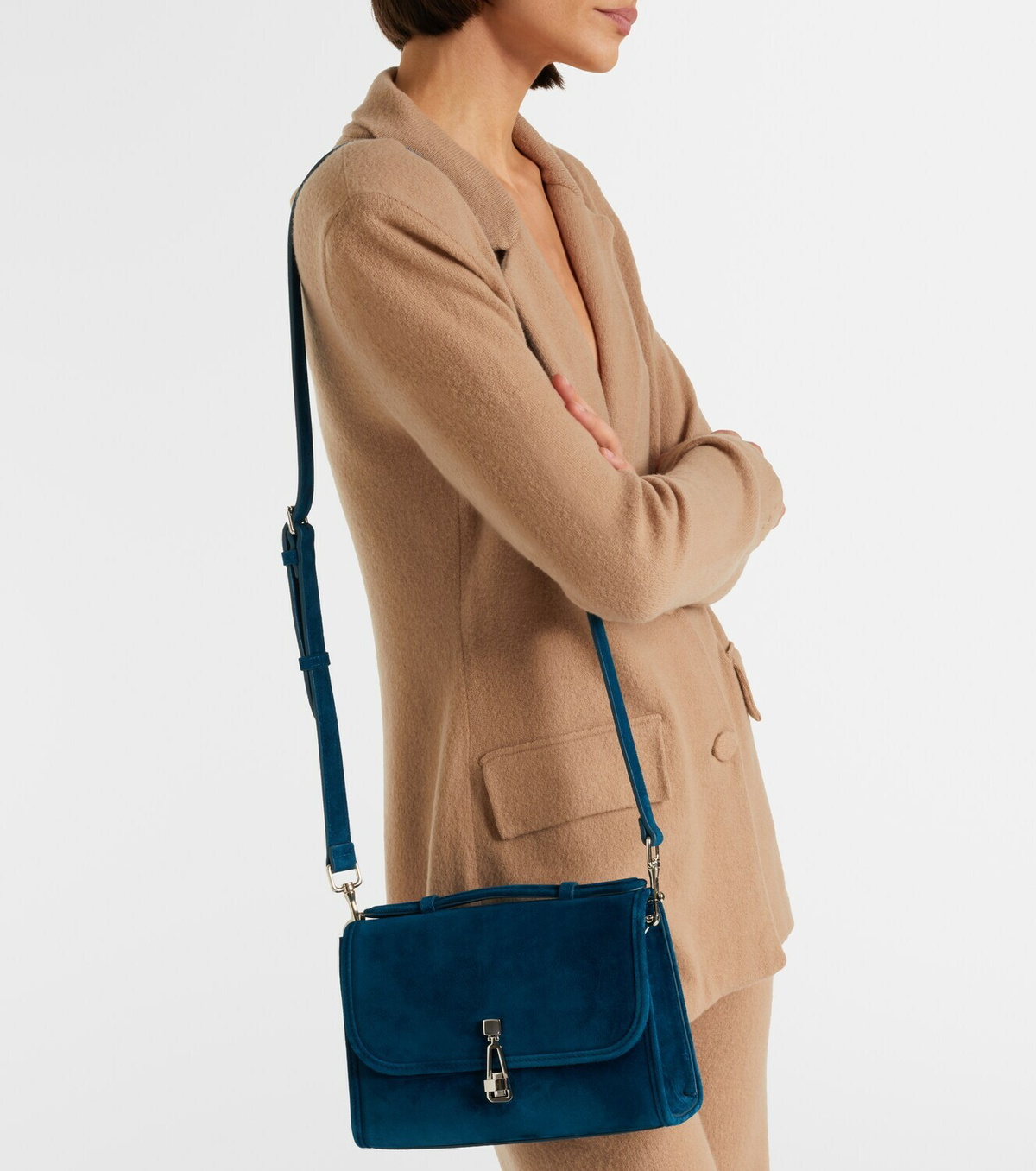 Gabriela Hearst Leonora small suede crossbody bag