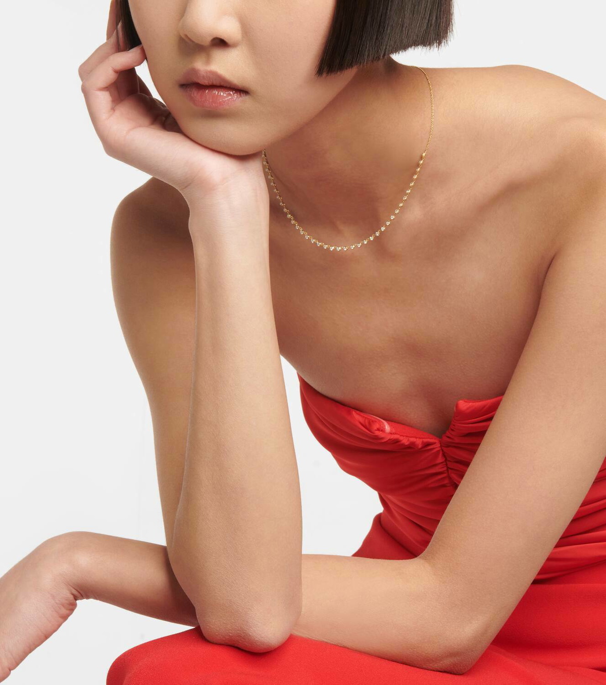 Jade Trau Sophisticate 18kt gold choker with diamonds
