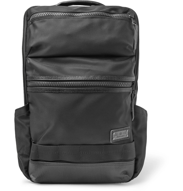 Photo: Master-Piece - Leather-Trimmed MASTERTEX-08 Backpack - Black