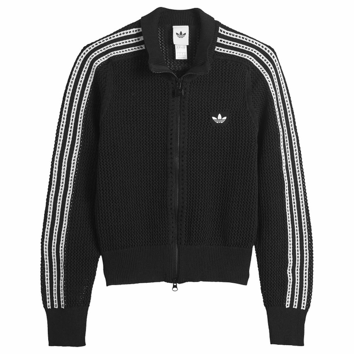 Photo: Adidas Women's Crochet Polo Top in Black