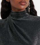 Marant Etoile Jenisa draped gathered midi dress