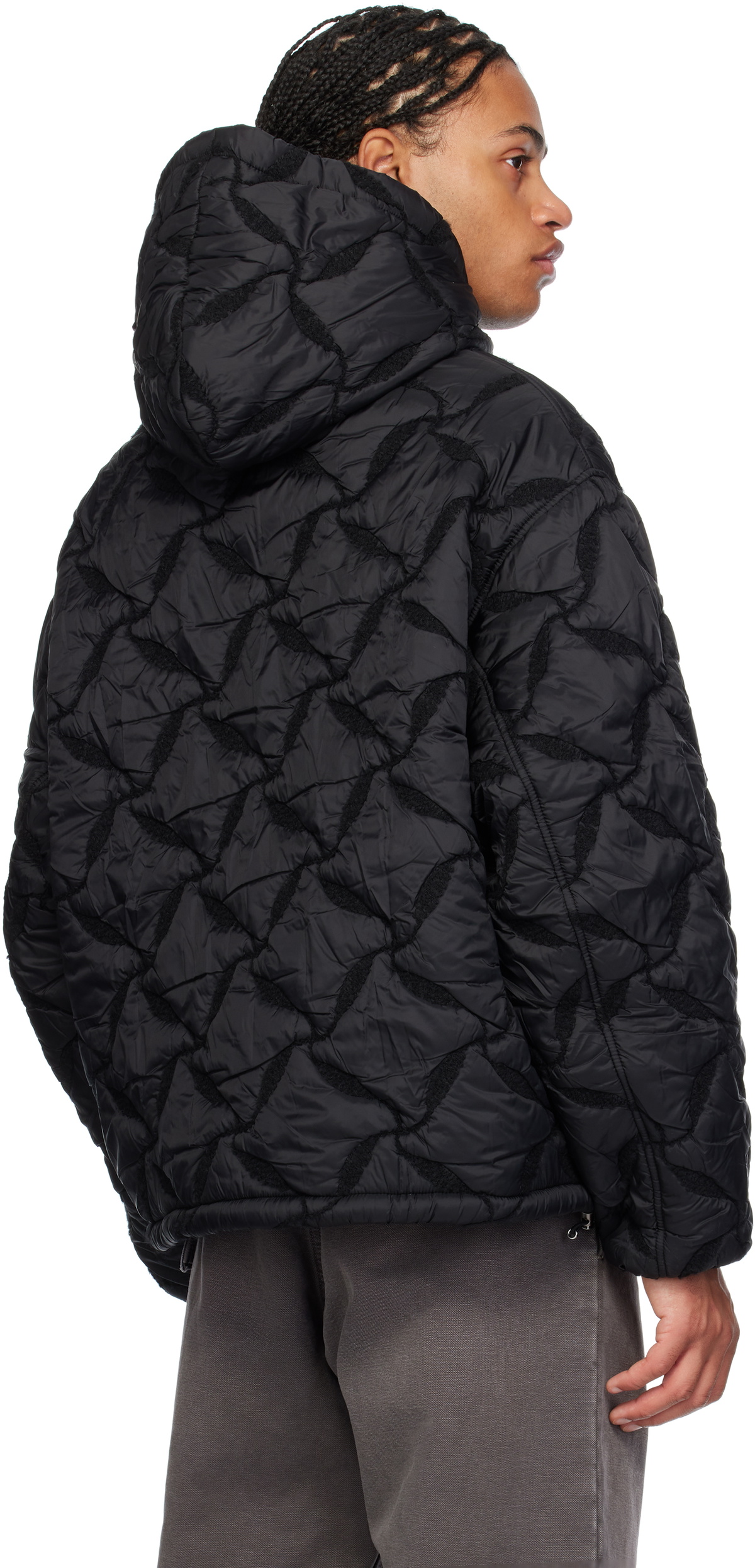 BLUEMARBLE Black Hooded Bomber Jacket