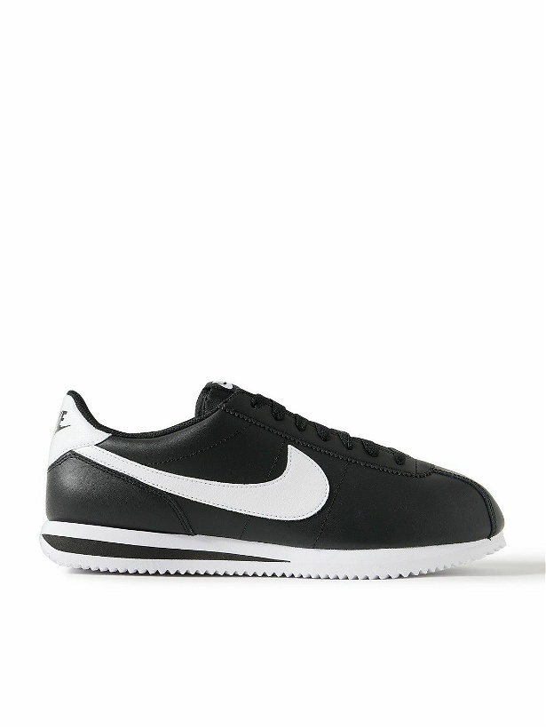 Photo: Nike - Cortez Mesh-Panelled Leather Sneakers - Black