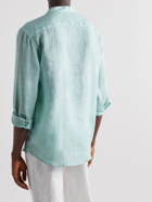 Altea - Grandad-Collar Garment-Dyed Linen Shirt - Green