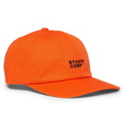 Stüssy - Logo-Embroidered Cotton-Twill Baseball Cap - Orange