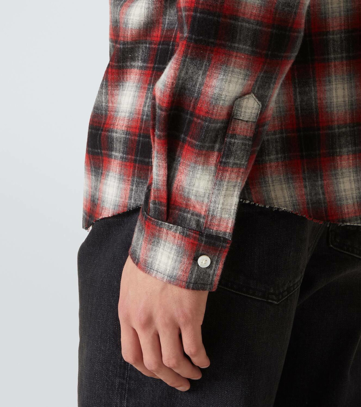 Amiri Swirl checked cotton flannel shirt
