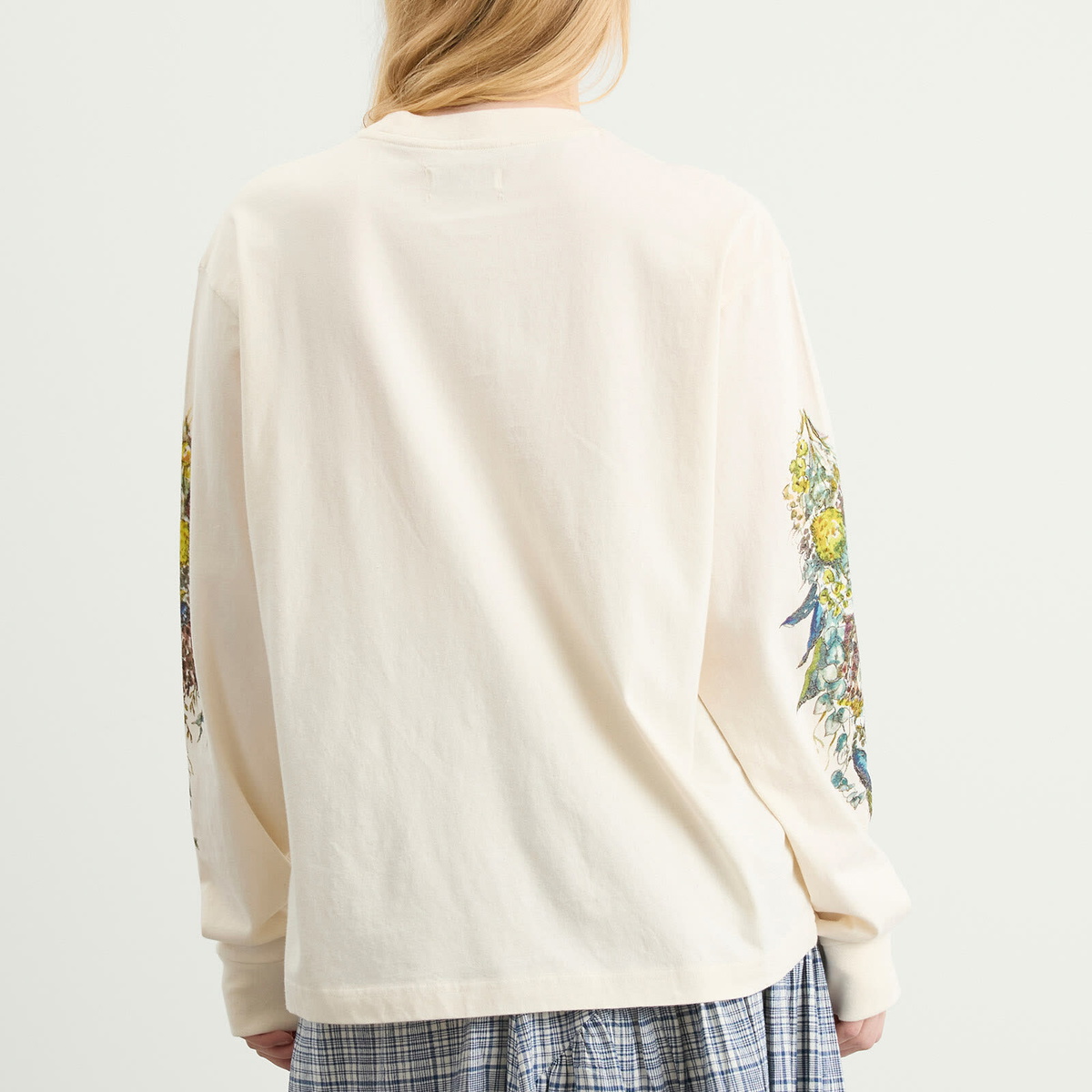 Story mfg. Women's Long Sleeve Grateful T-Shirt in Ecru