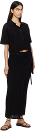 Holzweiler Black Kelp Crochet Maxi Skirt