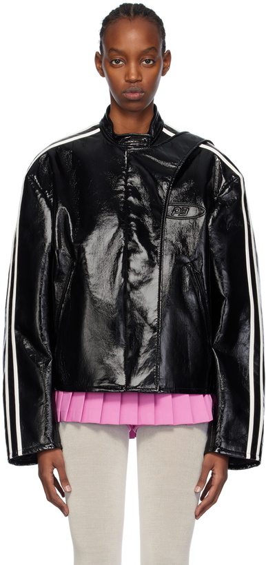 Photo: Pushbutton Black Moto Jacket