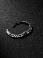 MARIA TASH - Eternity 9.5mm Blackened Gold Diamond Single Hoop Earring