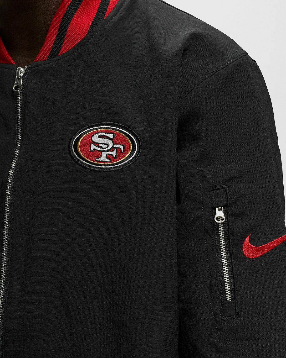 Nike Nfl San Francisco 49ers Nike Coach Bomber Jacket Black Bomber Jackets Nike