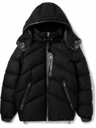 TOM FORD - Leather-Trimmed Quilted Wool and Cashmere-Blend Down Jacket - Black