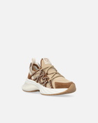 Pinko Ariel Sneakers With Laces And Rhinestones Rope Beige