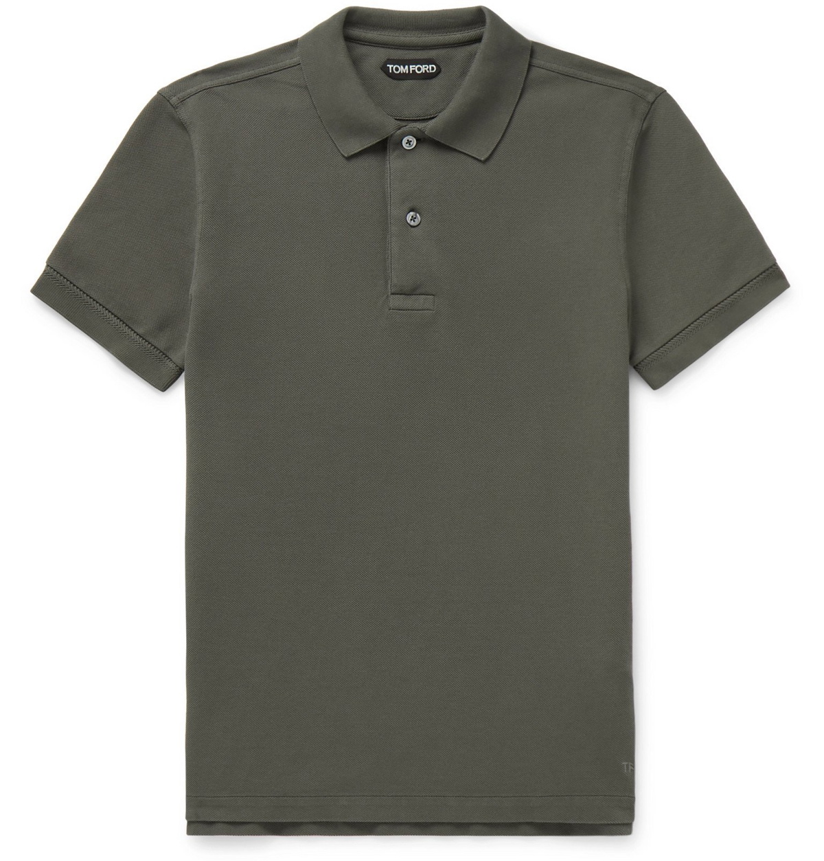TOM FORD - Slim-Fit Cotton-Piqué Polo Shirt - Green TOM FORD