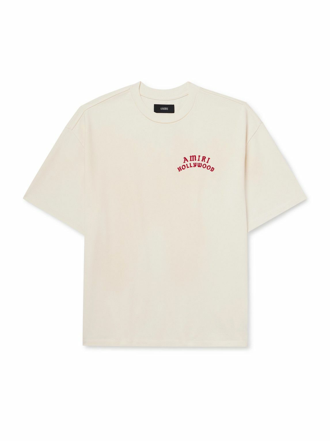 AMIRI Men's Staggered Logo T-Shirt in Frosty Green Amiri