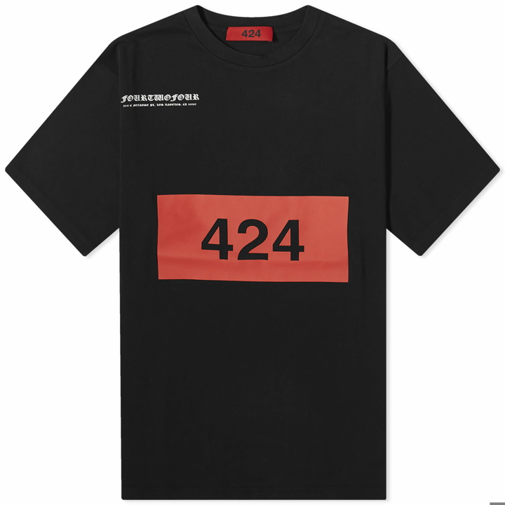 Photo: 424 Men's Patch Logo T-Shirt in Black