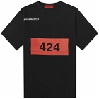 424 Men's Patch Logo T-Shirt in Black
