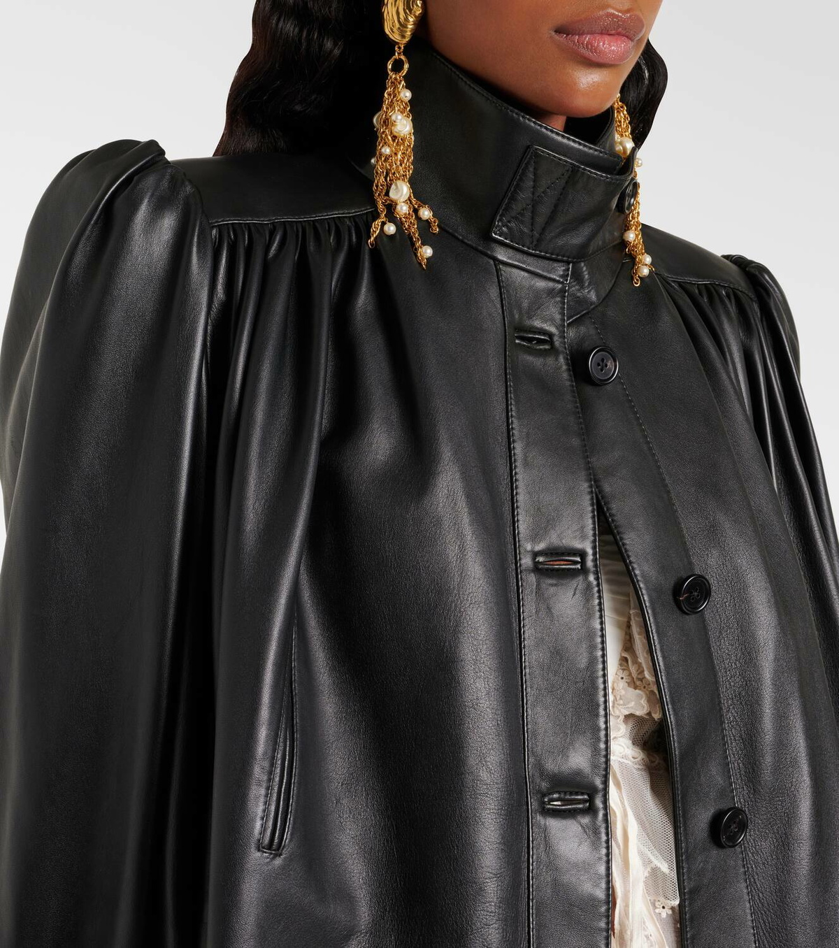 Chloé Gathered leather jacket Chloe