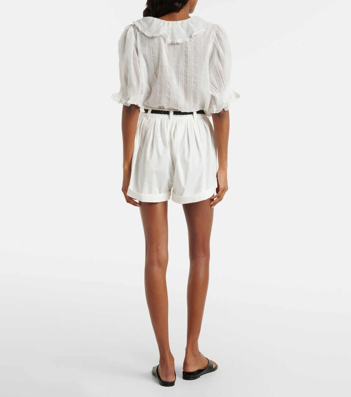 Dôen Paige cotton poplin shorts