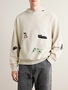 KAPITAL - Embroidered Cotton-Jersey Hoodie - Neutrals