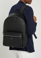 Boss Northon Logo Saffiano Leather Backpack - Black - One Size