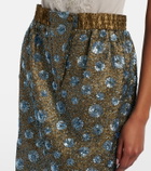 Jacques Wei Floral sequined pencil skirt