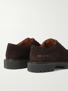 Common Projects - Waxed-Suede Derby Shoes - Brown