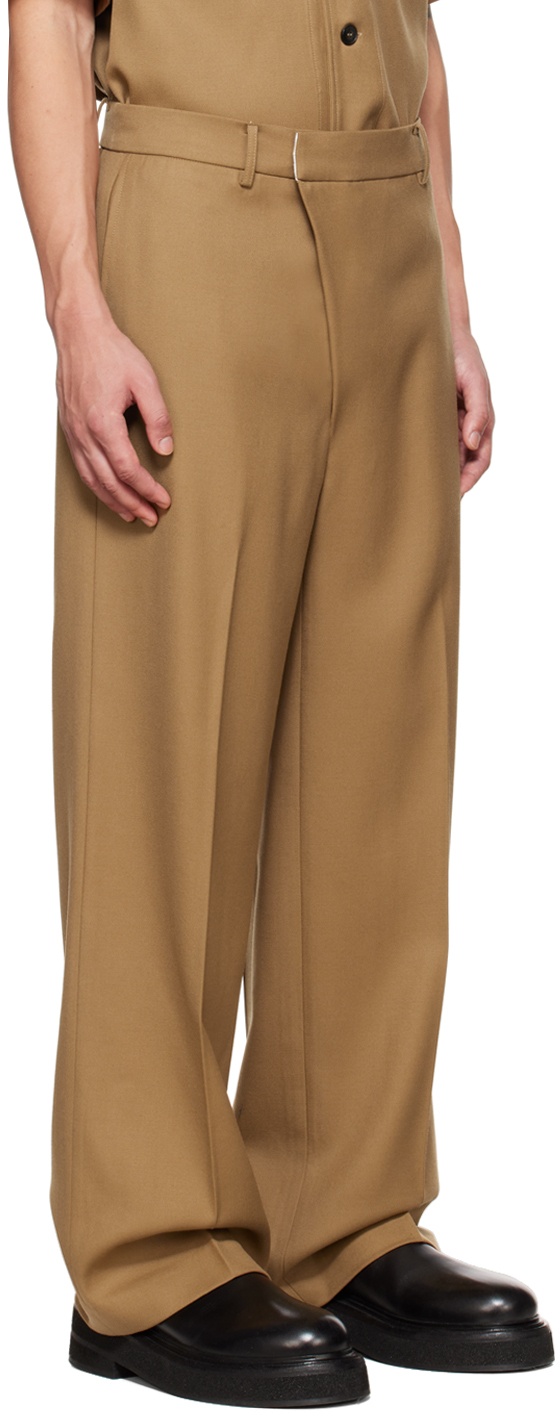DRAE SSENSE Exclusive Beige Oblique Trousers