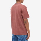 Polar Skate Co. Men's Dizzy Stripe T-Shirt in Bordeaux