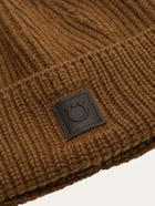 Ferragamo Mens Knitted beanie in Brown