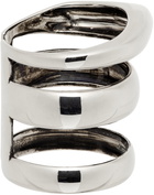 Alexander McQueen Silver Stacked Ring