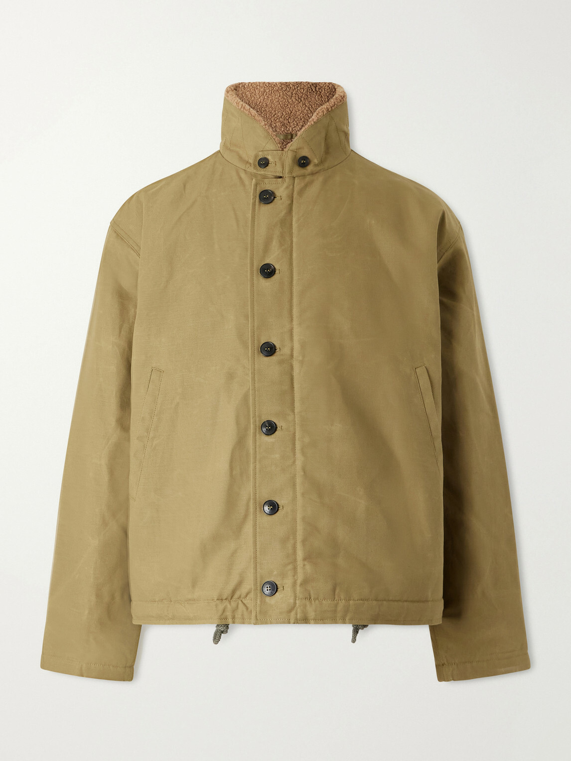 Fortela - Deck Wool Fleece-Lined Cotton-Canvas Jacket - Green