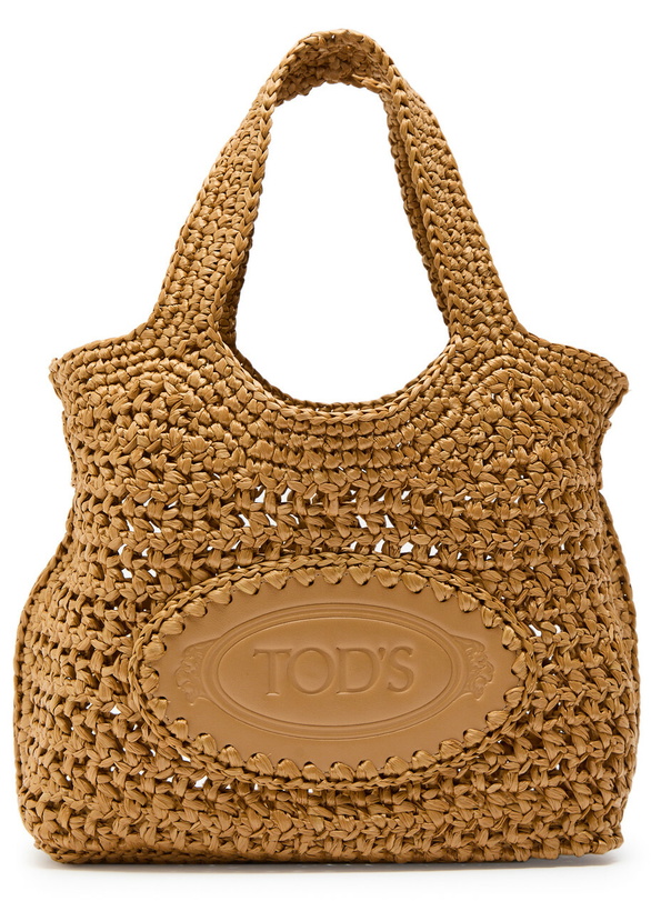 Photo: Tods Mancini Mini Raffia top Handle bag - Natural - One Size