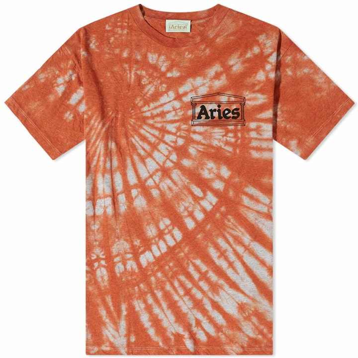 Photo: Aries Men's Temple Tie Dye T-Shirt in Orange