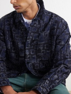 Folk - Assembly Jacquard Cotton-Blend Jacket - Blue