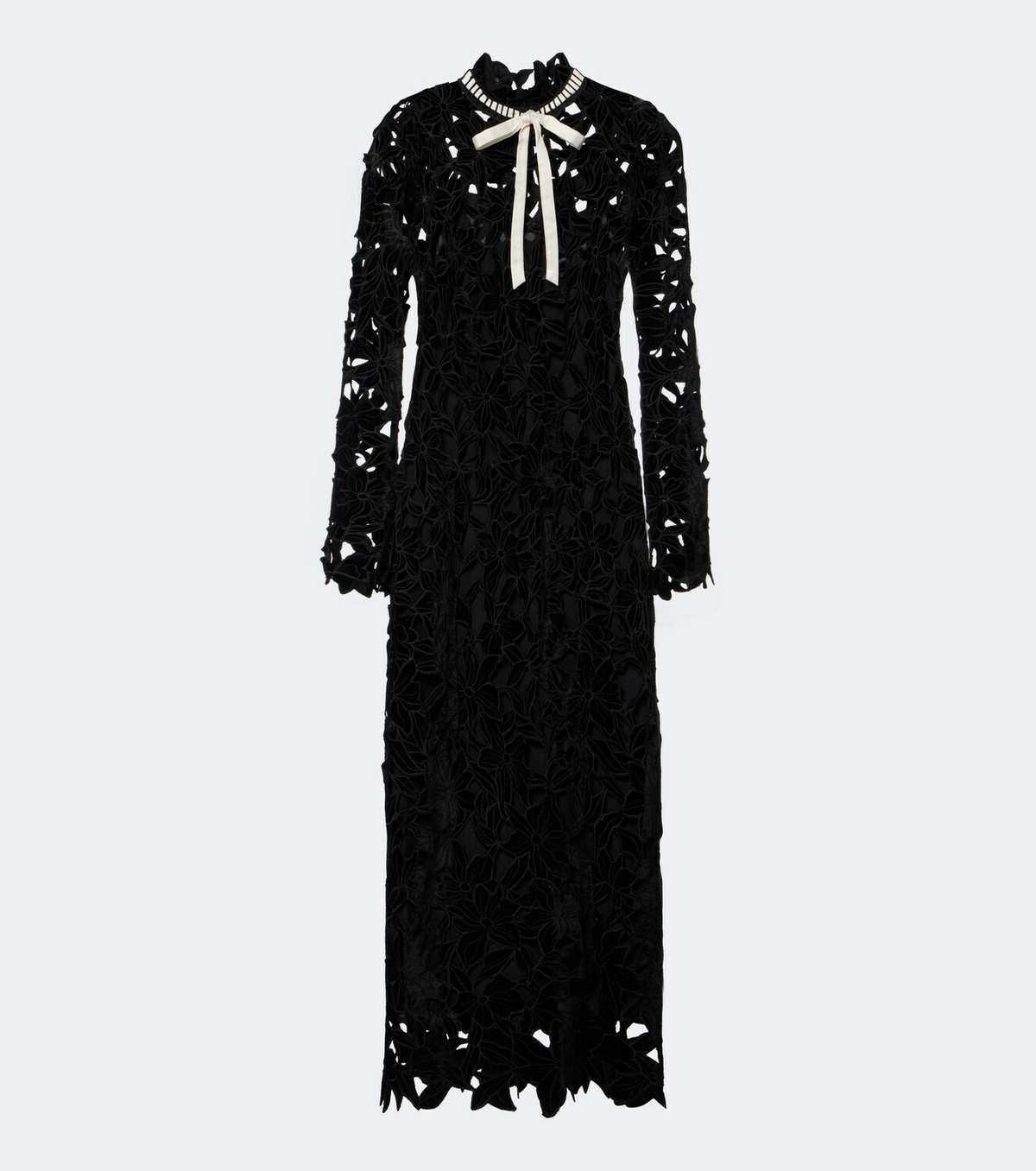 Simkhai Thiora velvet guipure lace midi dress