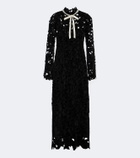 Simkhai Thiora velvet guipure lace midi dress