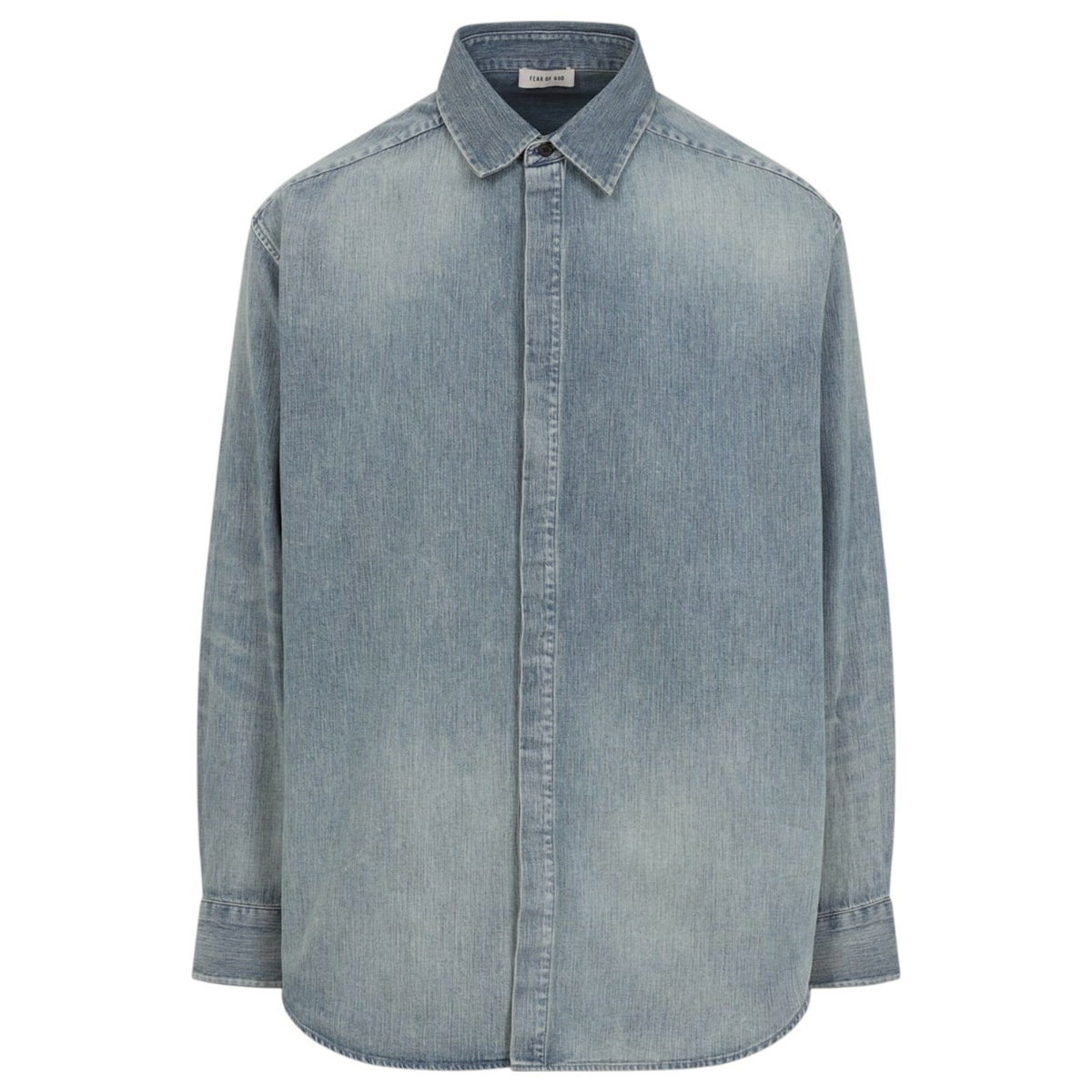 Fear of God Men's 8th Denim Shirt in Light Indigo Fear Of God