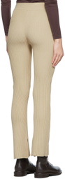 House of Dagmar Beige Shiloh Split Hem Leggings