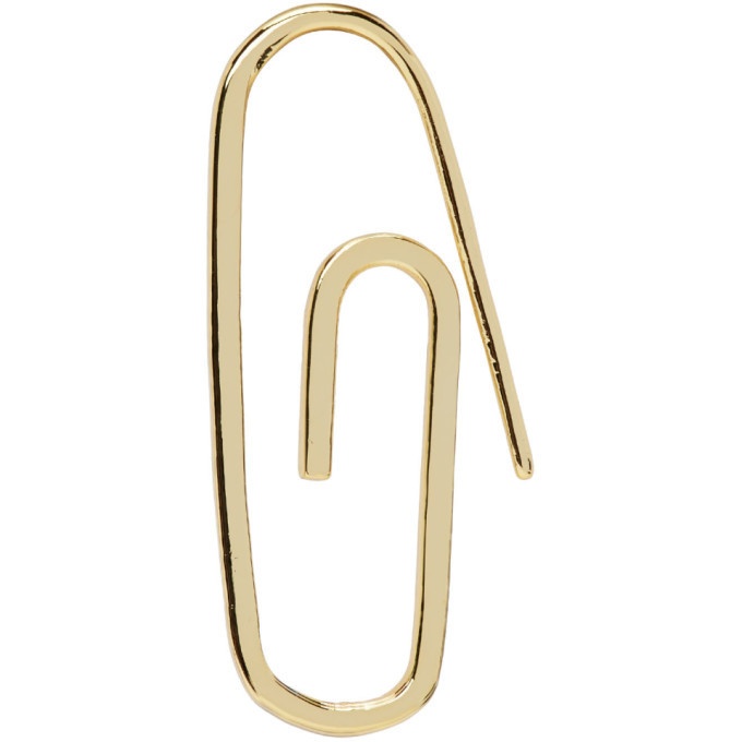 Photo: Aries Gold Paperclip Single Earring